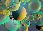 Floating bubbles, illustration
