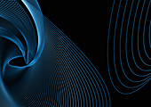 Swirling blue lines, illustration