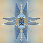 Abstract symmetrical spike pattern, illustration