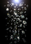 Falling diamonds, illustration