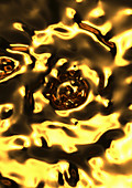 Close up of melting gold, illustration