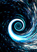 Swirling blue vortex, illustration
