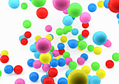 Close-up of multicoloured balls, illustration
