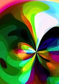 Abstract blurred colourful shapes, illustration