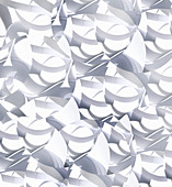 Repeat pattern of white curled up paper, illustration