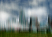 Blurred cityscape, illustration