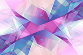 Abstract pattern of translucent shapes, illustration