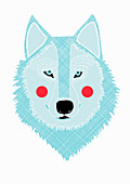 Portrait of wolf, illustration