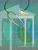 Health of banking, illustration
