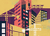 Construction industry abstract, illustration