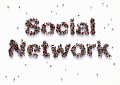 Social network, conceptual illustration