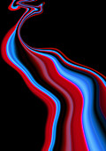 Abstract flowing stripes, illustration