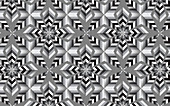 Abstract black and white mosaic tile pattern, illustration