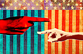 Conflict in United States politics, illustration