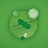 Different pills, illustration