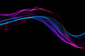 Abstract flowing light trails, illustration
