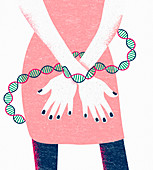 Genetic disease, conceptual illustration