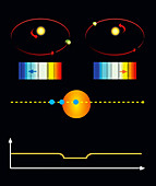 Extrasolar planet detection methods, illustration