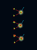 Triple-alpha nuclear fusion, illustration