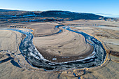 River meander and hot springs, Iceland