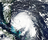 Hurricane Dorian over the Bahamas, satellite image