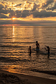 Sunset over Lake Michigan, USA