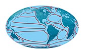 Global ocean currents, illustration