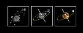 Co-accretion formation of the Moon, illustration