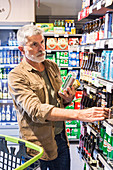 Man in a supermarket