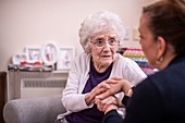 Care home resident and carer