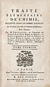 Traite Elementaire de Chimie (1789)