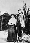 Albert Einstein and his first wife Mileva in Serbia