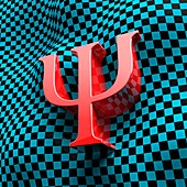 Wave function letter psi, illustration