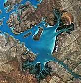 Saint George Basin in Australia, satellite image