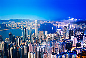 Day to night image of Hong Kong, China