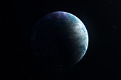Exoplanet with aurorae, illustration