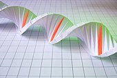 DNA molecule with mutations, conceptual image