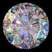 Diamond gemstone, illustration