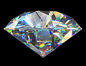 Diamond gemstone, illustration