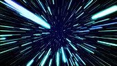 Hyperspace jump, conceptual illustration