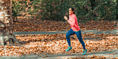 Woman jogging in a park