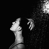 Woman taking a shower