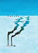 Global warming,conceptual illustration