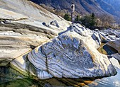 Folded gneiss at Lavertezzo,Switzerland