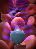 Medical imaging microbubble,illustration