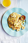 Coconut and banana pancakes