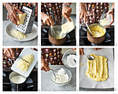 Polenta-Käse-Schnitten mit Branzi-Käse-Nocken zubereiten