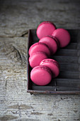 Pinkfarbene Macarons
