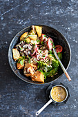 Vegetable bowl with miso sauce