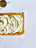 Orange and passion fruit traybake